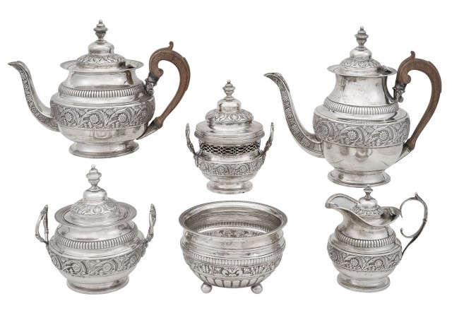 Portuguese Silver Tea and Coffee Service