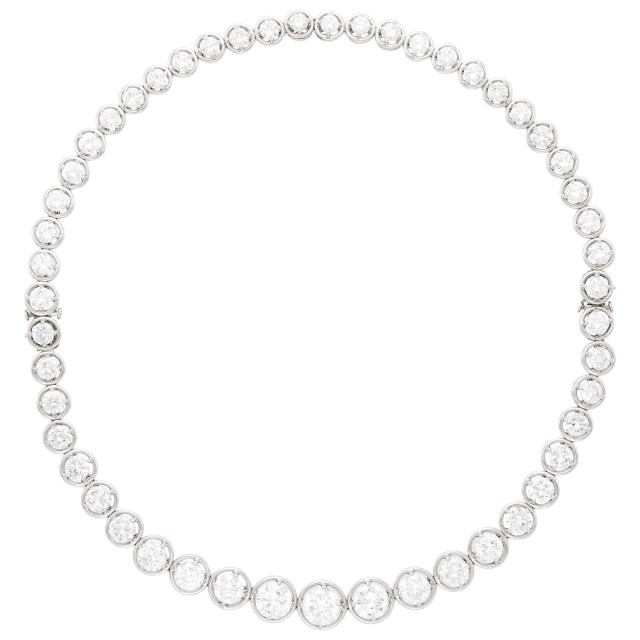 Platinum and Diamond Necklace/Bracelet Combination