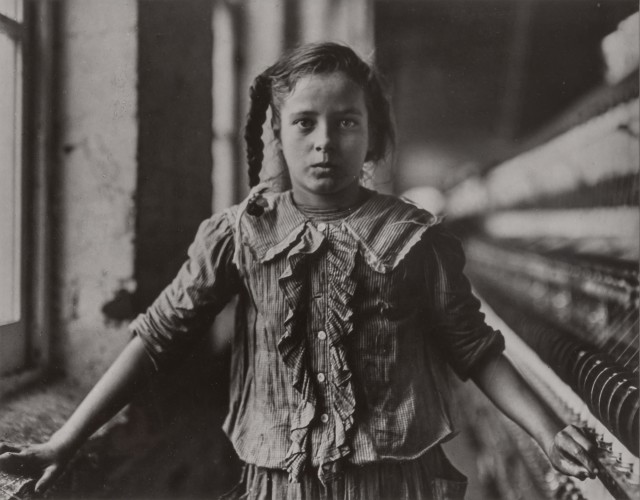 HINE, LEWIS WICKES (1874-1940)  [Ten Year Old Spinner, North Carolina Cotton Mill, 1908].