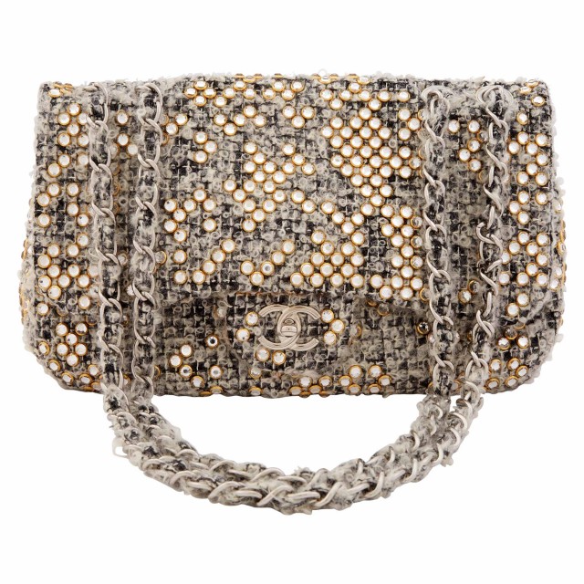 Chanel Wool Tweed and Swarovski Crystal Flap Bag