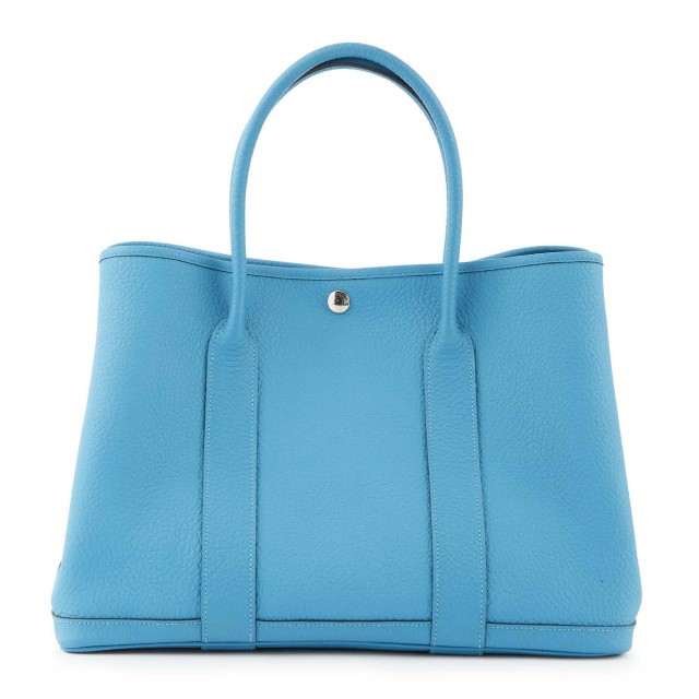 Hermès Turquoise Leather 'Garden Party' Tote Bag