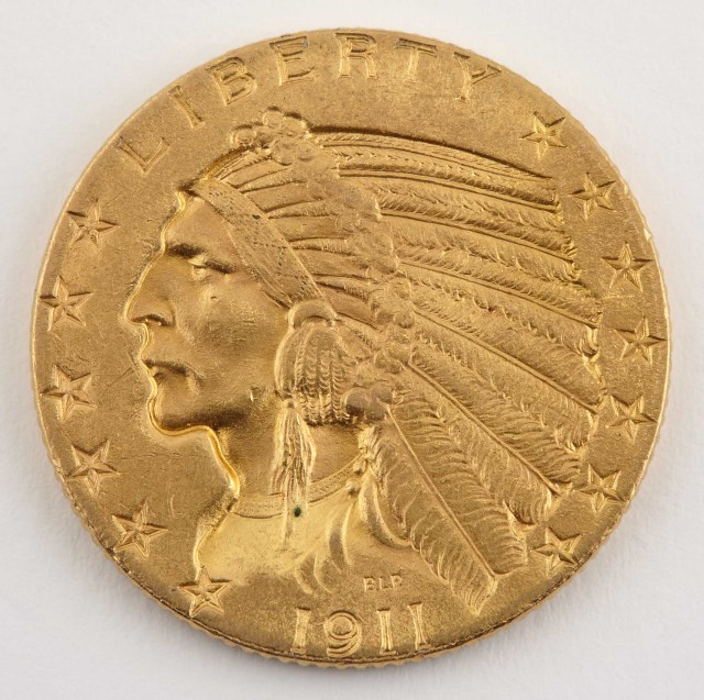 United States 1911 $5 Indian