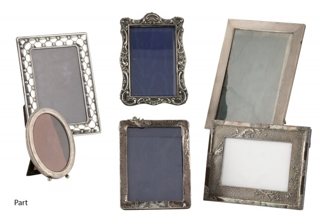 Group of Silver Photo Frames