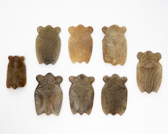 A Group of Eight Chinese Jade Carvings
