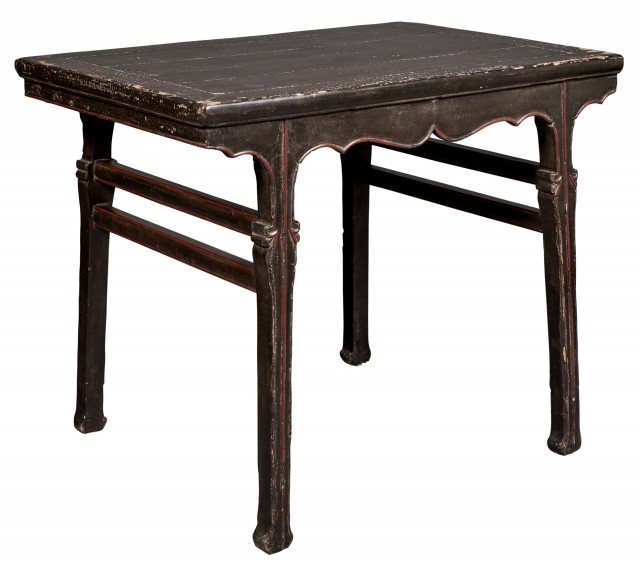 Chinese Black Lacquer Wine Table
