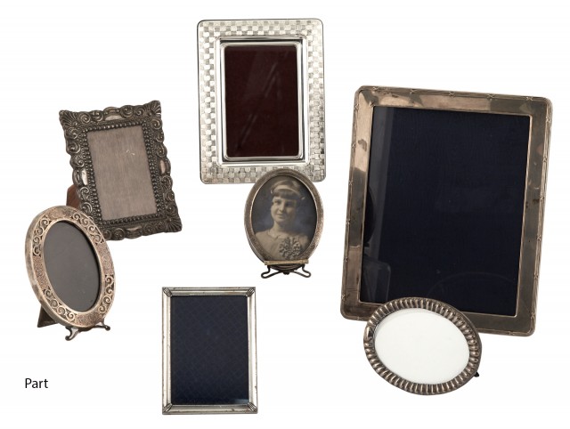 Group of Silver Photo Frames