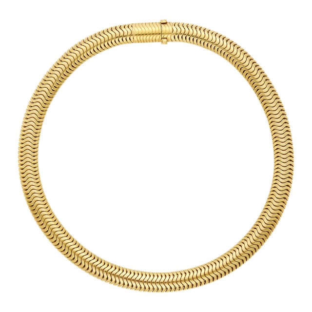 Gold Snake Link Necklace