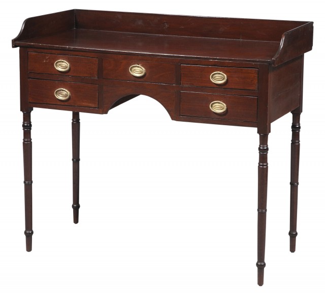 Regency Part-Ebonized Mahogany Side Table