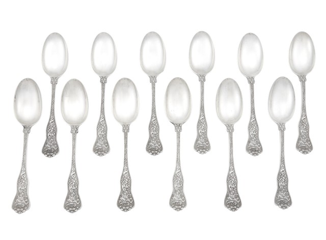 Set of Twelve Tiffany and Co. Sterling Silver Olympian