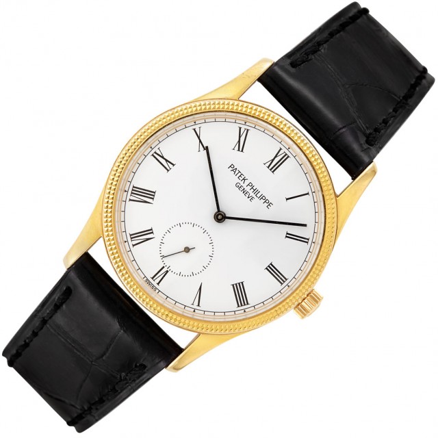 Gentlemanand#39;s Gold and#39;Calatravaand#39; Wristwatch, Patek Philippe, Ref. 3796/D