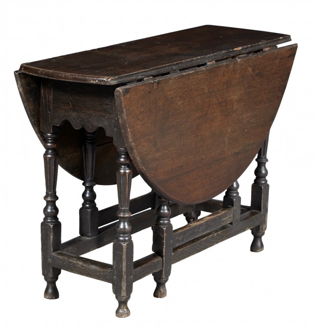 English Joined Oak Drop-Leaf Table