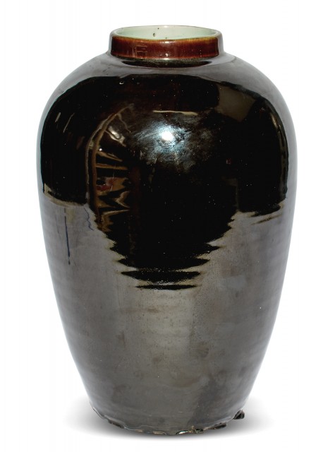 A Chinese Black Glazed Porcelain Vase