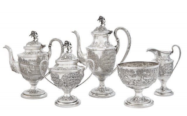 American Sterling Silver Five-Piece Tea and Coffee Service
