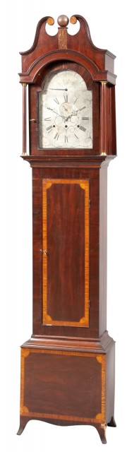 Federal Inlaid Mahogany Musical Tall Case Clock