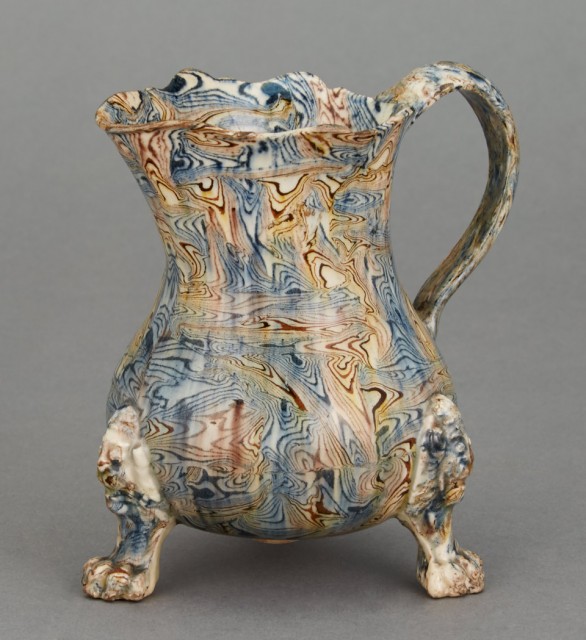 Staffordshire Solid Agateware Cream Jug / Lot 582