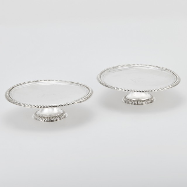 Pair of William III Irish Sterling Silver Tazzas