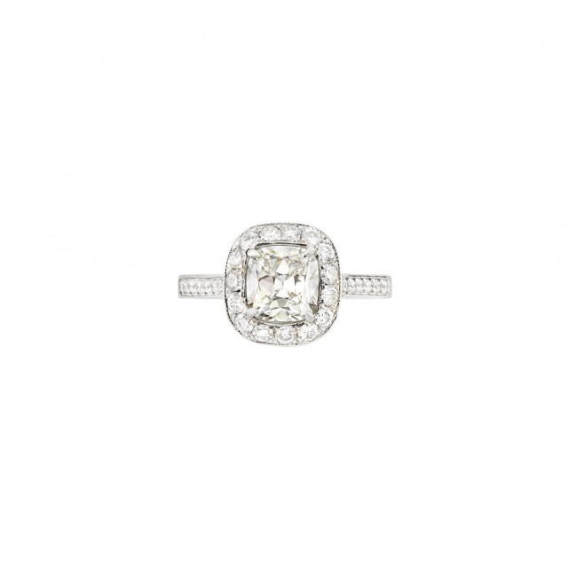 Platinum and Diamond Ring. Est. $2,000-3,000. Auction May 22. Beverly Hills        