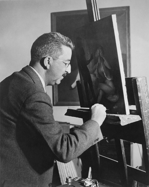 Guy Pène Du Bois at his easel