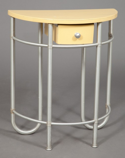 Warren McArthur, Tubular Aluminum and Lacquered Wood Console. Auction Mar 29 / Lot 503