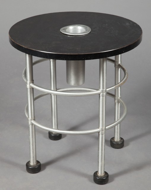 Warren McArthur, Tubular Aluminum and Lacquered Wood Smoking Table. Auction Mar 29 / Lot 453