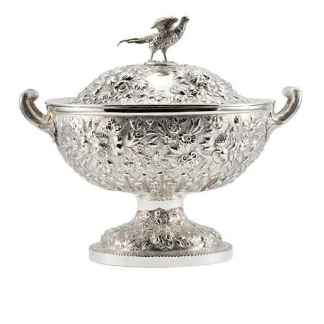 S. Kirk and Son Sterling Silver Tureen. Sold for $4,687.