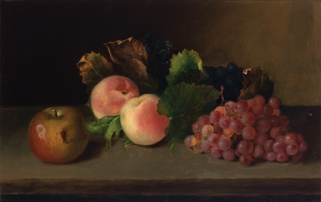 Mary Jane Peale (1826-1902), Still Life with Fruit, 1862 Est. $8,000-12,000. Lot 62. Auction Oct 4
