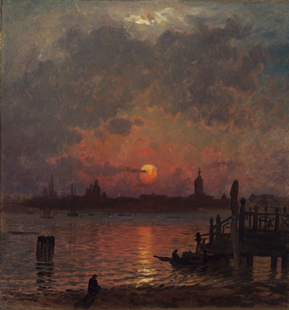   John Joseph Enneking (1841-1916), Venice at Night, circa 1874. Est. $3,000-5,000. Lot 87. Auction Oct 4