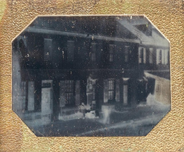 Group of three daguerreotypes of buildings, 1850s. Est. $600-900. Lot 27. Auction Dec 14 