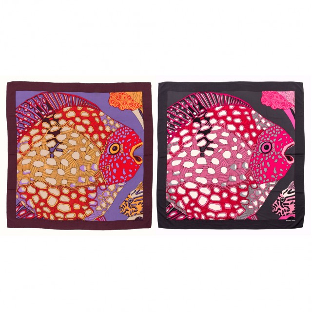 Two Cashmere and Silk Scarves, Annie Faivre, Hermès, Paris. Est. $600-800. Lot 701. Auction Feb 21