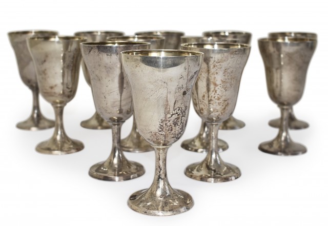Lot 66. Twelve International Sterling Goblets
