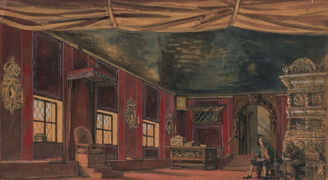 Lot 83, Alexandre Benois (Russian, 1870-1960), Set Design, possibly for Queen of Spades, 1919. Est. $4,000-6,000.