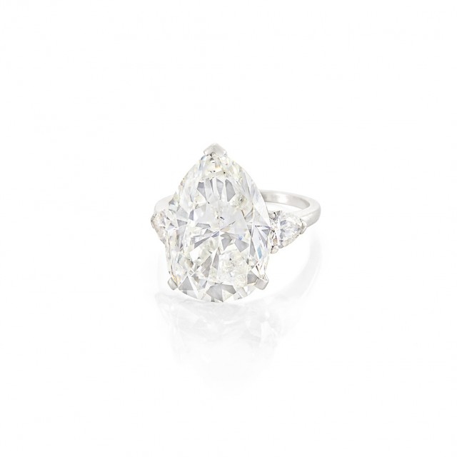 Platinum and Diamond Ring, Approx. 10.03 carats, J color, I1 clarity. Est. $35,000-45,000. Sold for $87,500