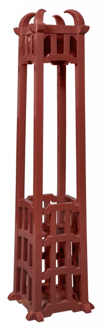 Charles Rennie Mackintosh Red Lacquered Costumer, For the Chinese Room at the Ingram Street Lunch and Tea Room, circa 1900-12. Lot 136. Auction Sept 17, 2018