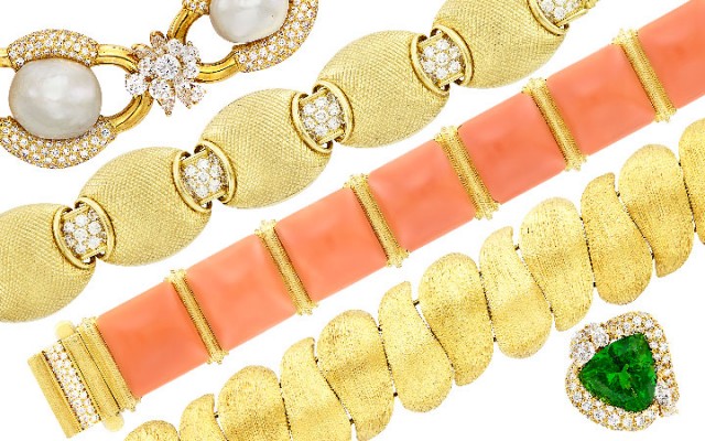 Jewelry by Henry Dunay to be auctioned on Dec 12.