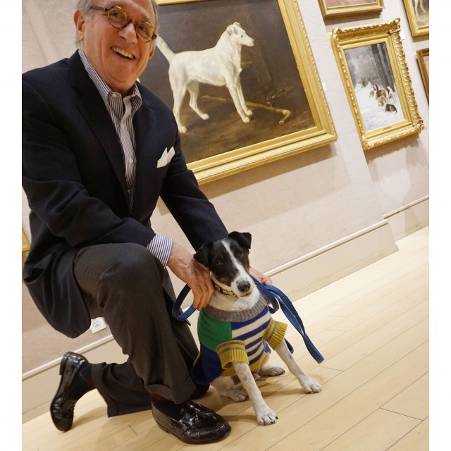 Martin, a Smooth Fox Terrier bred by James W. Smith, and his owner.
