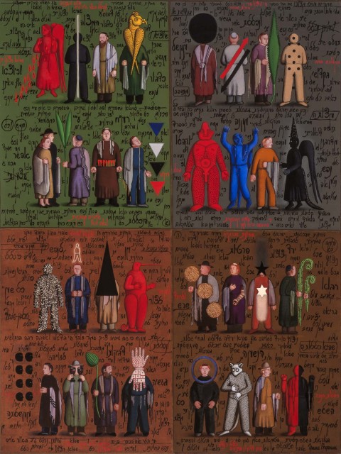 Alephbet - Lexicon 8, 1989-90, Acrylic on canvas. Lot 2061. Auction May 14, 2019