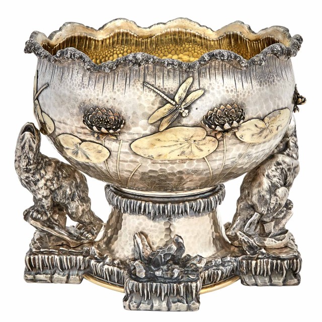 Tiffany and Co. Parcel Gilt Sterling Silver Ice Bowl, Designed by Edward C. Moore, circa 1877. Lot 313. Auction Oct 8, 2019