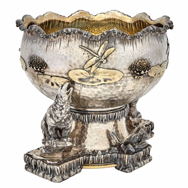 Tiffany and Co. Parcel Gilt Sterling Silver Ice Bowl, Designed by Edward C. Moore, circa 1877. Lot 313. Auction Oct 8, 2019
