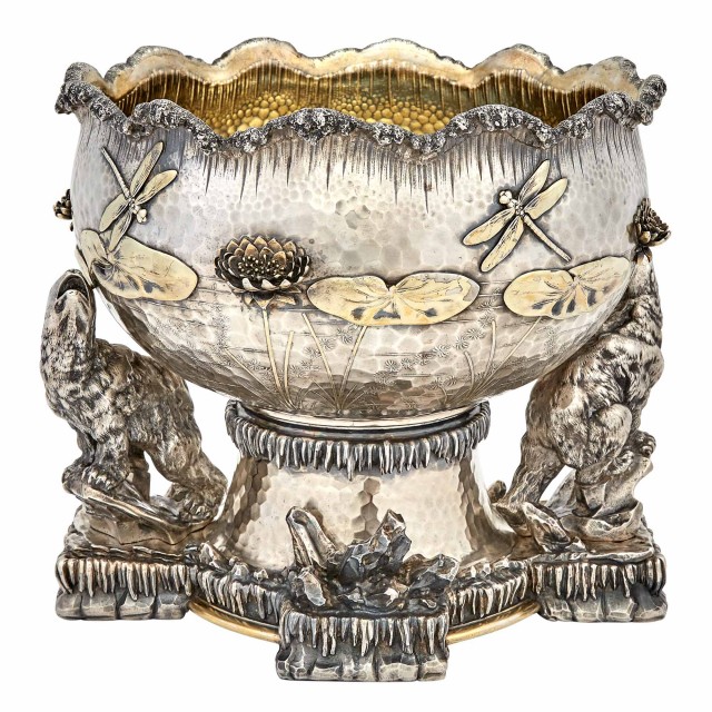Tiffany and Co. Parcel Gilt Sterling Silver Ice Bowl, Designed by Edward C. Moore, circa 1877. Lot 313. Auction Oct 8, 2019