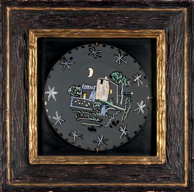 Pablo Picasso, Paysage, Painted and partially glazed ceramic charger, 1953. Est. $7,000-9,000. Lot 138. Auction April 29, 2020.