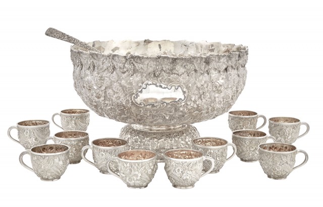 Baltimore Sterling Silver Punch Set Hennegan Bates Co., Baltimore, circa 1900. Est. $7,000-10,000. Lot 133. Auction April 21.
