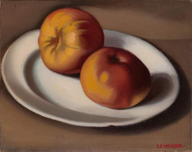 Tamara de Lempicka (Polish/Russian, 1898-1980), Still Life with Apples, circa 1946. Est. $20,000 - $40,000. Lot 4. 