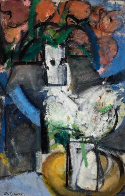 Grace Hartigan (1922-2008), Flower Still Life, 1954. The Estate of Richard and Carole Rifkind. Est. $70,000-100,000. Lot 11. Auction May 20.