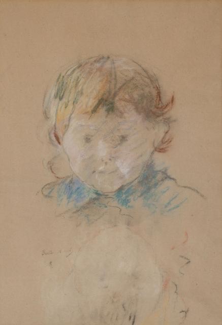 Berthe Morisot (1841-1895), Tete d'enfant: A double-sided work. The Estate of Patricia Patterson. Est. $7,000-9,000. Lot 3. Auction May 20.