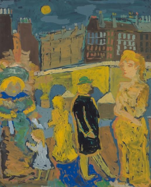 Fikret Mualla (Turkish/French, 1903-1967), Sept Personages, 1960. Est. $12,000-18,000. Lot 75.