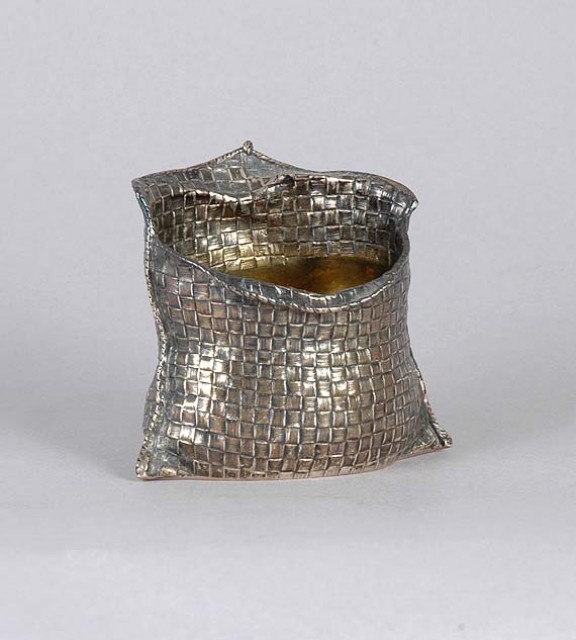 Buccellati Sterling Silver Sack-Form Box. Sold for $720. 