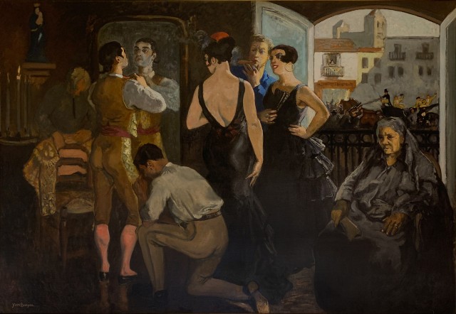 Yves Brayer (French, 1907-1990), Les Apprets du Torero, 1930. Property of The College of New Rochelle. Est. $10,0000-15,000. Lot 10. Auction July 16.