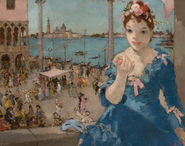 Dietz Edzard, Carnival in San Marco, Venice, circa 1958. Est. $5,000-7,000. Lot 840. Auction Sept 24.