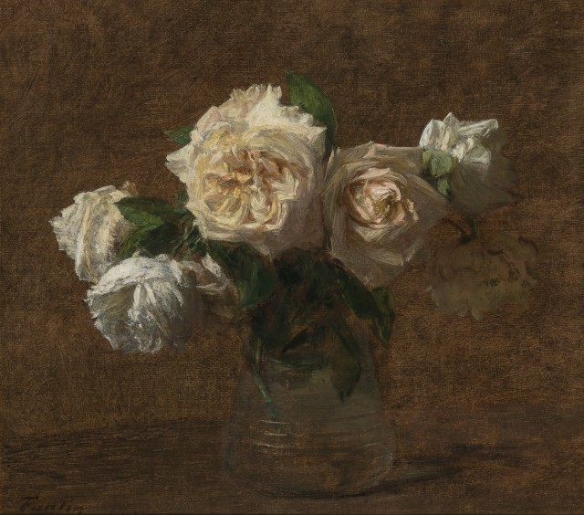 Henri Fantin-Latour (French, 1836-1904), Six Roses Jaunes dans un Vase en Verre, 1903. The Collection of Dorothea Benton Frank. Est. $200,000-400,000. Lot 203. Important Paintings. Auction September 17.