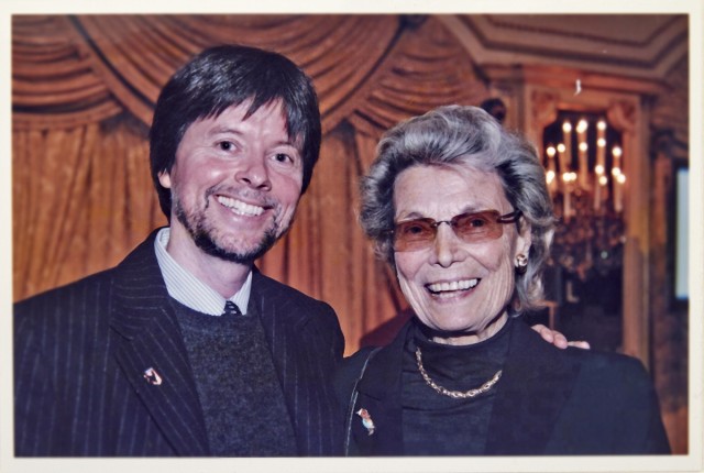 Rosalind P. Walter with documentary film maker Ken Burns